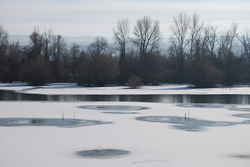 Image showing Small frozen river