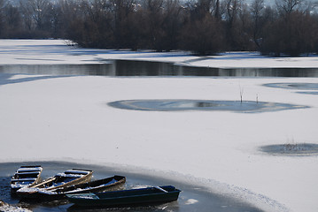 Image showing Small frozen river