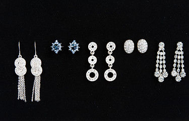 Image showing Five pairs of women's earrings