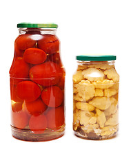 Image showing Canned squash and tomatoes