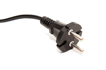 Image showing Black electrical plug