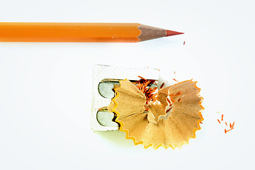 Image showing Pencil and sharpener