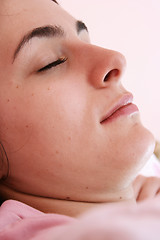 Image showing Beautiful young woman sleeping.