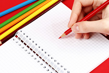 Image showing Pencil and agenda