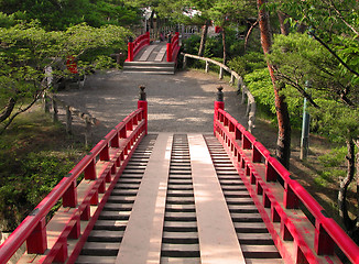 Image showing Colors in a Japanese garden