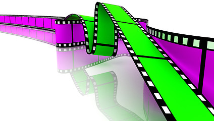 Image showing Green and magenta 3d blank films