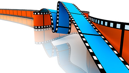 Image showing Blue and orange 3d blank films