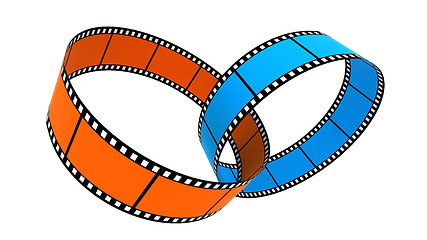 Image showing Two 3d blank films ring