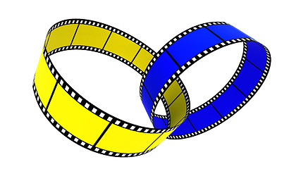 Image showing Two 3d blank films ring