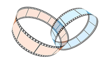 Image showing Two 3d blank films ring