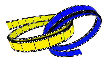 Image showing Two 3d blank films ring