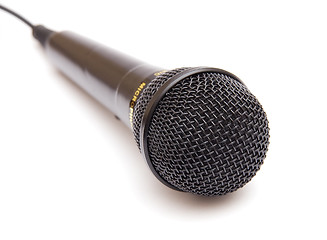 Image showing Black microphone 