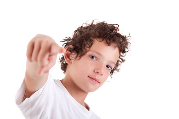 Image showing Cute Boy pointing