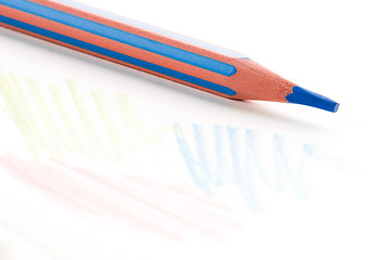 Image showing blue pencils