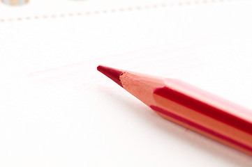 Image showing red crayon