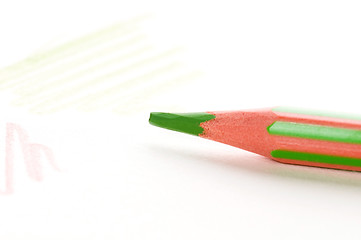 Image showing green crayon