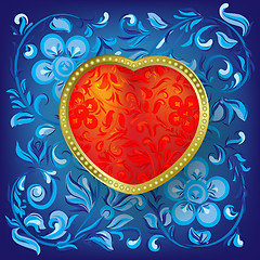 Image showing Valentines greeting with red heart