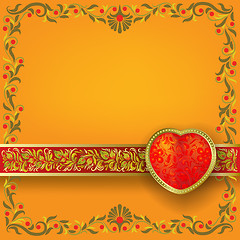 Image showing Valentines greeting with red heart