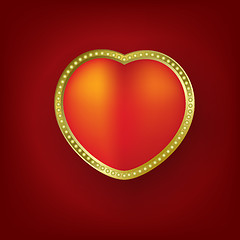 Image showing Valentines greeting with red heart