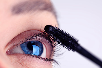 Image showing blue eye cosmetics
