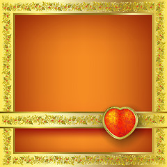 Image showing Valentines greeting with red heart