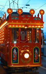 Image showing FATHER CHRISTMAS IN THE TRAM