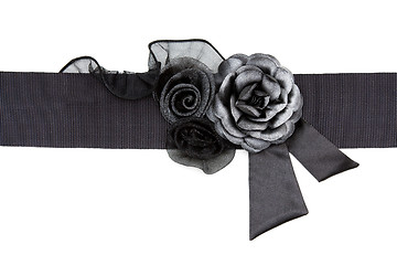 Image showing Black Rose fabric on a belt