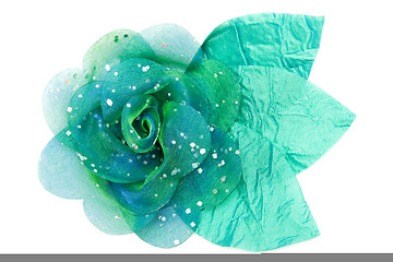 Image showing Green fabrics rose