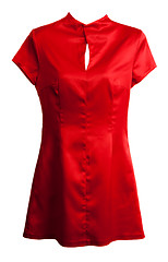 Image showing Red silk woman's dress