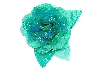 Image showing Green fabrics rose