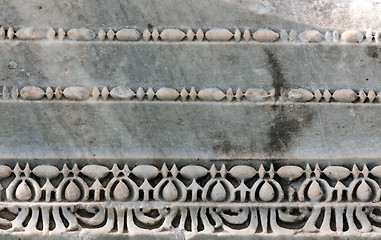 Image showing Carved patterns in marble