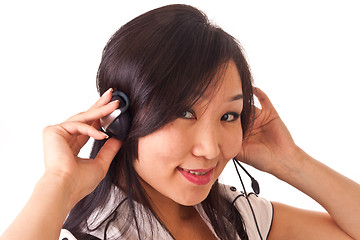 Image showing asian girl with headset 2