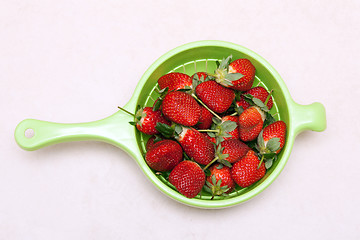 Image showing Ripe red strawberries