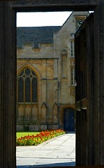Image showing COLLEGE DOOR IN OXFORD