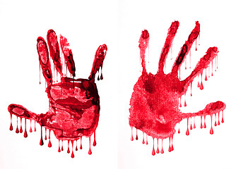 Image showing bloody hands