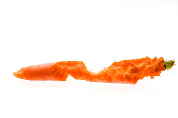 Image showing Bite out of a fresh carrot