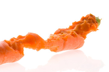 Image showing Bite out of a fresh carrot