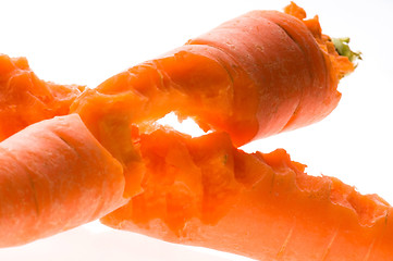 Image showing Bite out of a fresh carrot