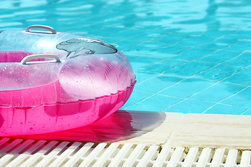 Image showing Pink inflatable round tube 