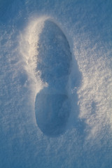 Image showing Footprint in snow