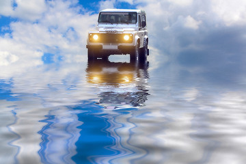 Image showing car in the river