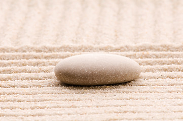 Image showing Zen. Stone and sand