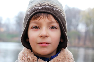 Image showing autumn boy portrait