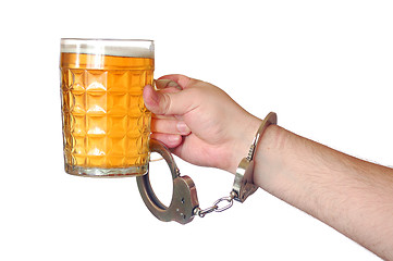 Image showing chained to alcohol