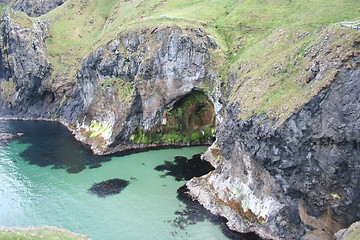 Image showing Wave eroded cliffs