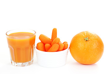 Image showing carrot and orange juice