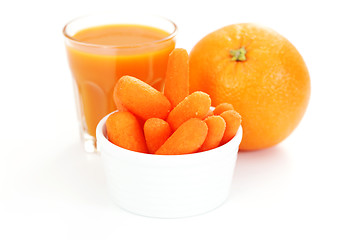 Image showing carrot and orange juice