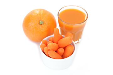 Image showing carrot and orange juice