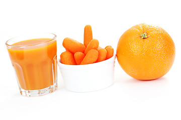 Image showing carrot and orange juice