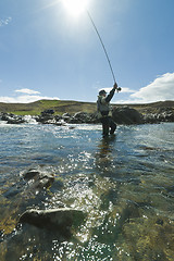 Image showing Flyfishing